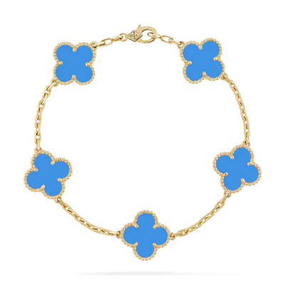 kløverarmbånd | blå