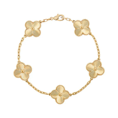 kløver armbånd| guld