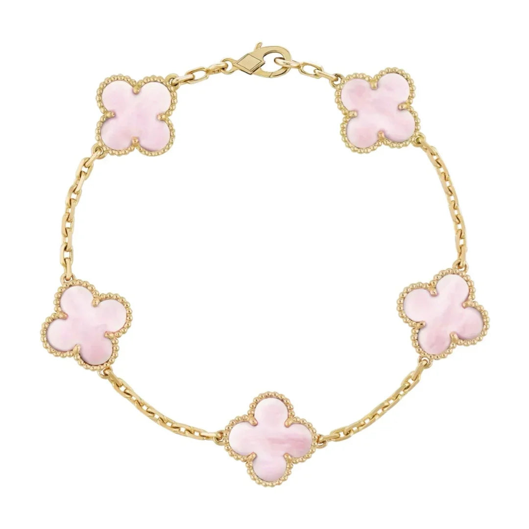 clover armbånd | lyserød/guld