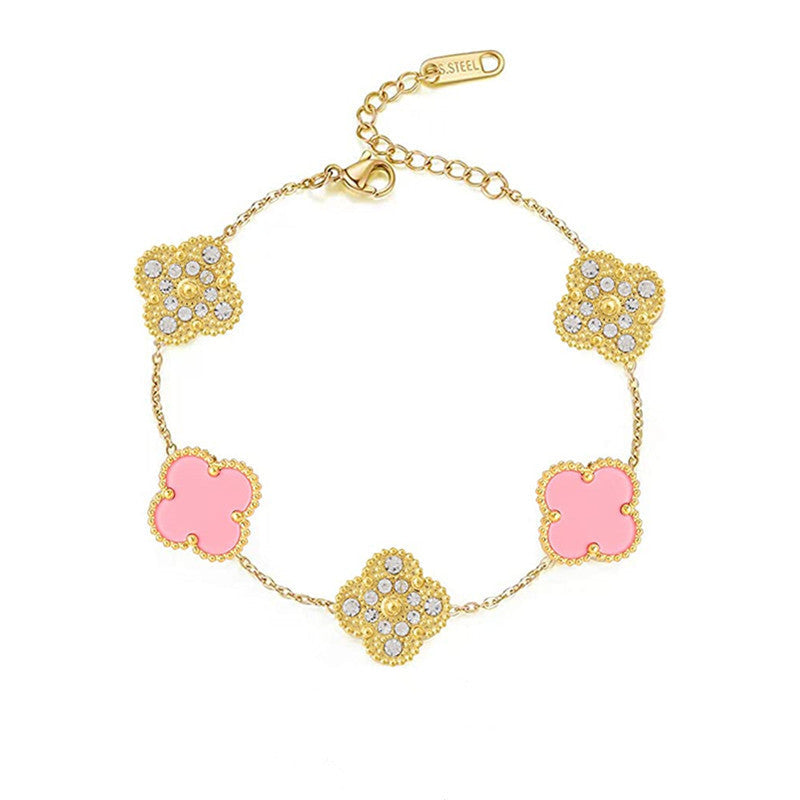 kløver deluxe armbånd | pink