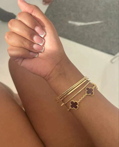 kløver armbånd | sort