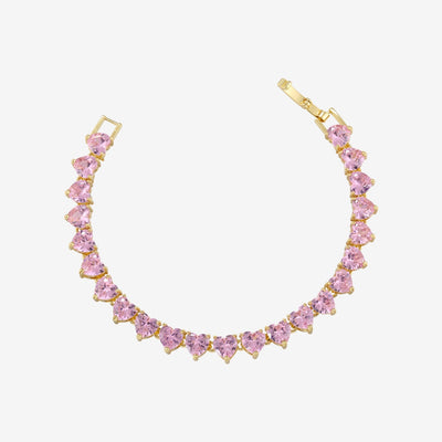 pink heart armbånd