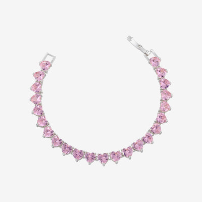 pink heart armbånd